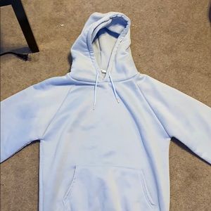 plain light blue hoodie sweatshirt